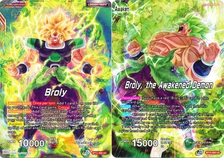 Broly // Broly, the Awakened Demon [BT11-002] | Good Games Adelaide SA