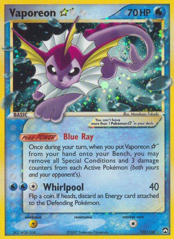 Vaporeon Star 102/108 (Power Keepers)  - Holofoil | Good Games Adelaide SA