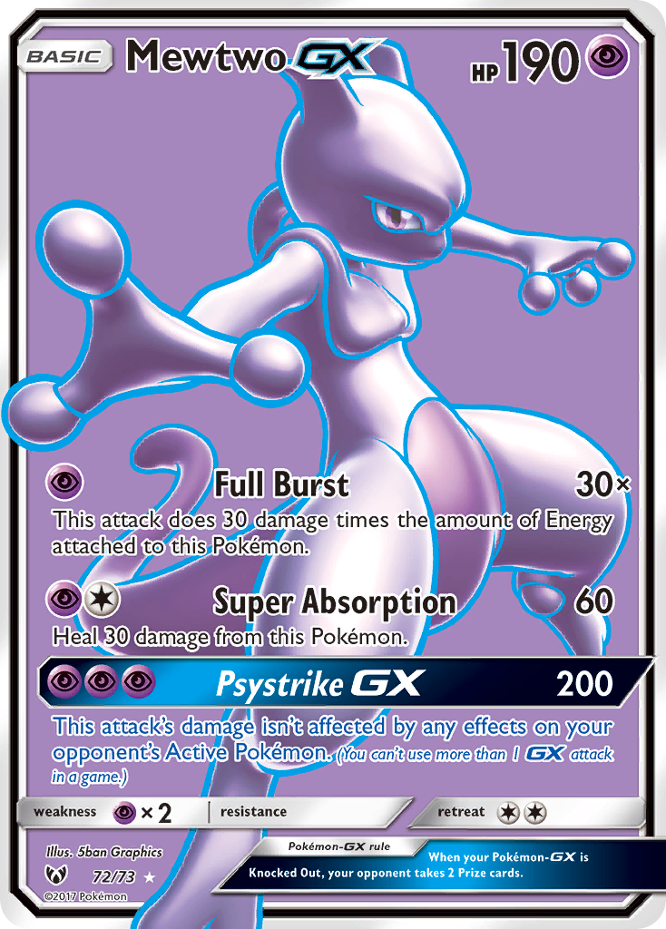 Mewtwo GX (72/73) [Sun & Moon: Shining Legends] | Good Games Adelaide SA