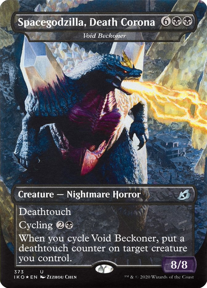 Spacegodzilla, Death Corona - Void Beckoner (Borderless) (Godzilla Series) [Ikoria: Lair of Behemoths] | Good Games Adelaide SA