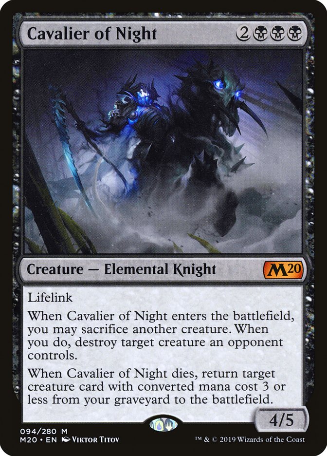 Cavalier of Night 94 (Core Set 2020)  - Foil | Good Games Adelaide SA