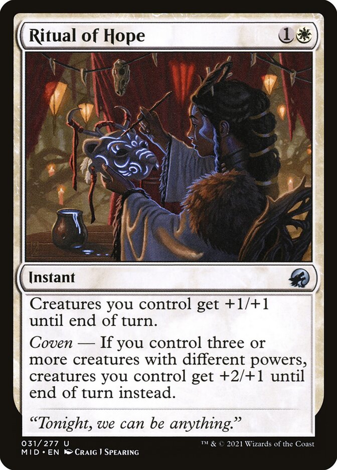 Ritual of Hope 31 (Innistrad: Midnight Hunt)  - Foil | Good Games Adelaide SA