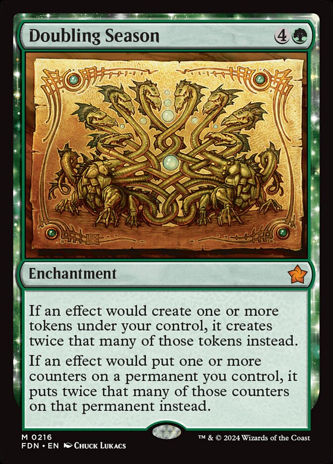 Doubling Season 216 (Foundations)  - Foil | Good Games Adelaide SA