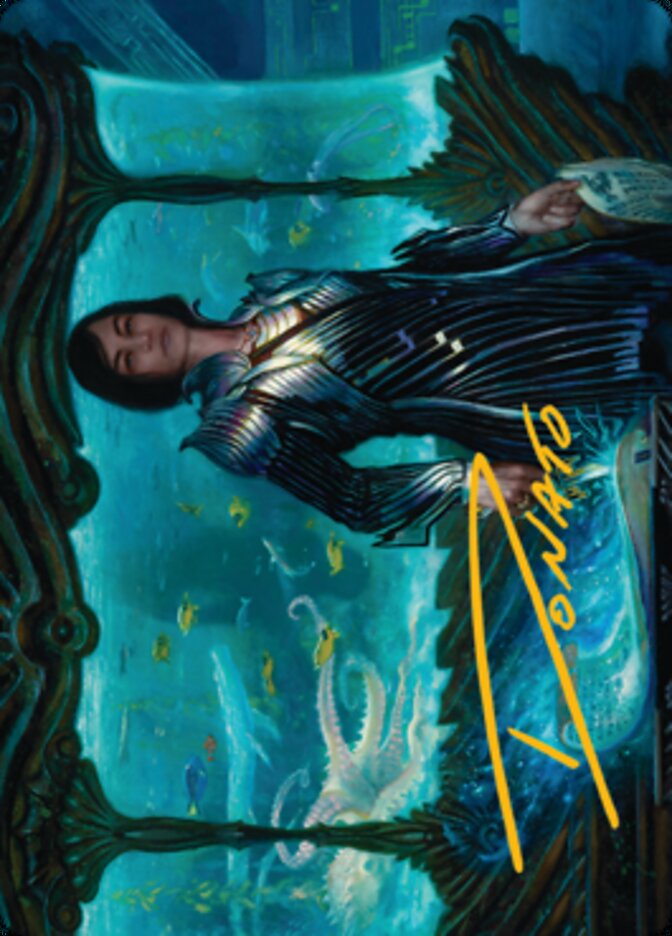 Lagrella, the Magpie Art Card (Gold-Stamped Signature) [Streets of New Capenna Art Series] | Good Games Adelaide SA