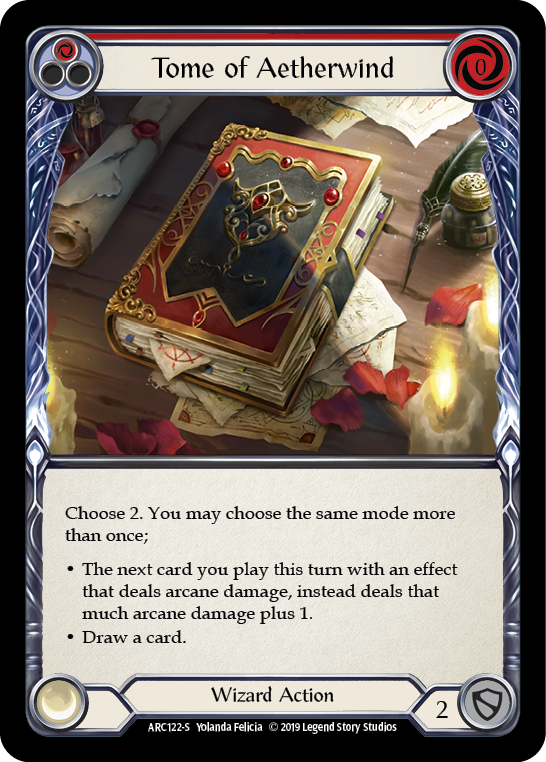 Tome of Aetherwind [ARC122-S] 1st Edition Rainbow Foil | Good Games Adelaide SA
