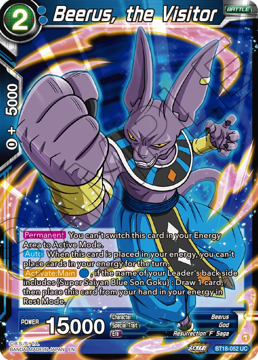 Beerus, the Visitor (BT18-052) [Dawn of the Z-Legends] | Good Games Adelaide SA