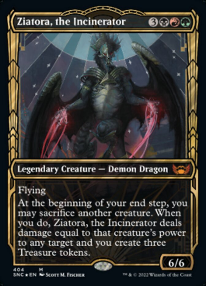 Ziatora, the Incinerator (Showcase Golden Age Gilded Foil) [Streets of New Capenna] | Good Games Adelaide SA