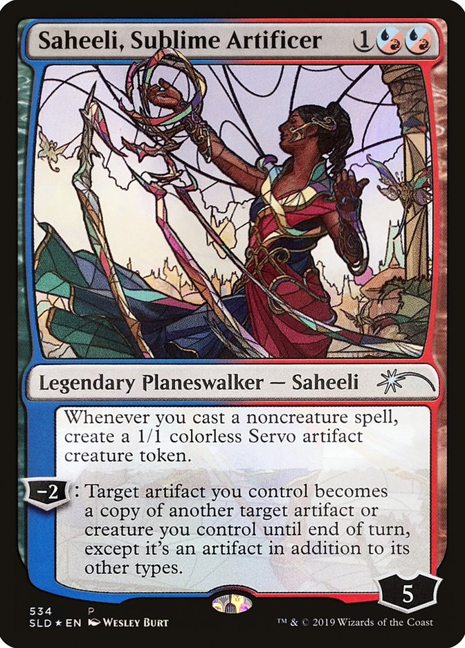 Saheeli, Sublime Artificer (Stained Glass) [Secret Lair Drop Promos] | Good Games Adelaide SA