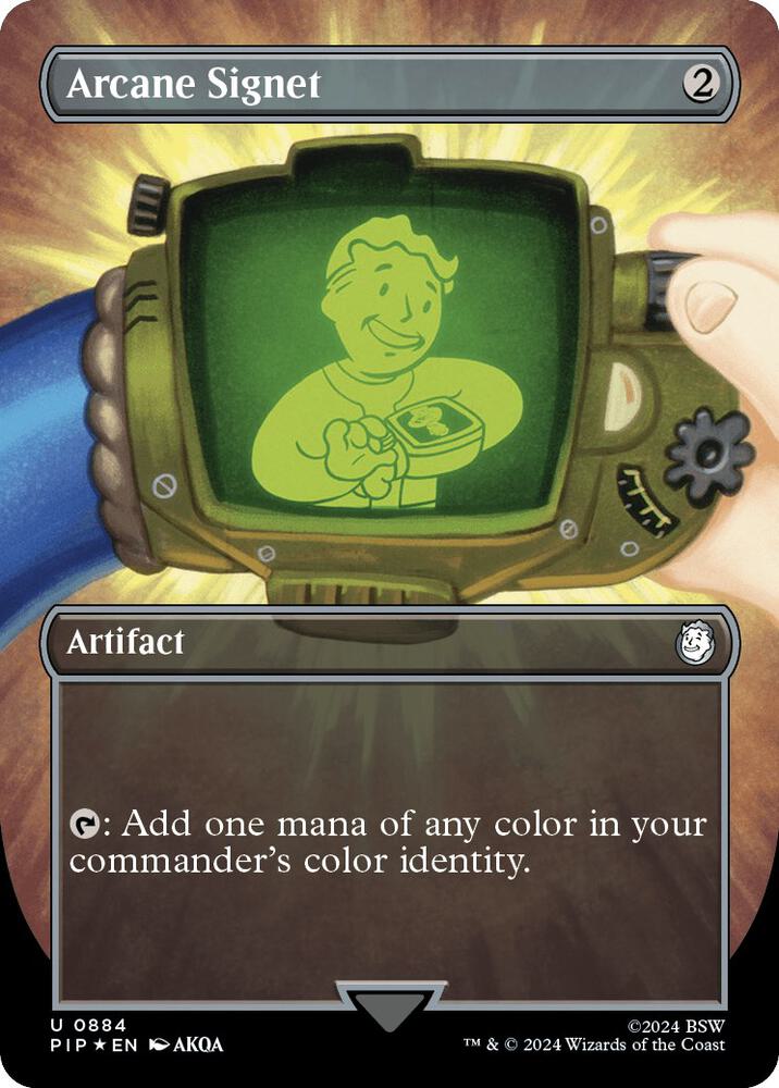 Arcane Signet Borderless Surge Foil 884 (Universes Beyond: Fallout)  - Foil | Good Games Adelaide SA