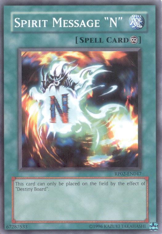 Spirit Message "N" [RP02-EN047] Common | Good Games Adelaide SA