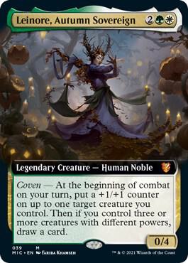 Leinore Autumn Sovereign Extended Art 39 (Commander: Innistrad: Midnight Hunt)  | Good Games Adelaide SA