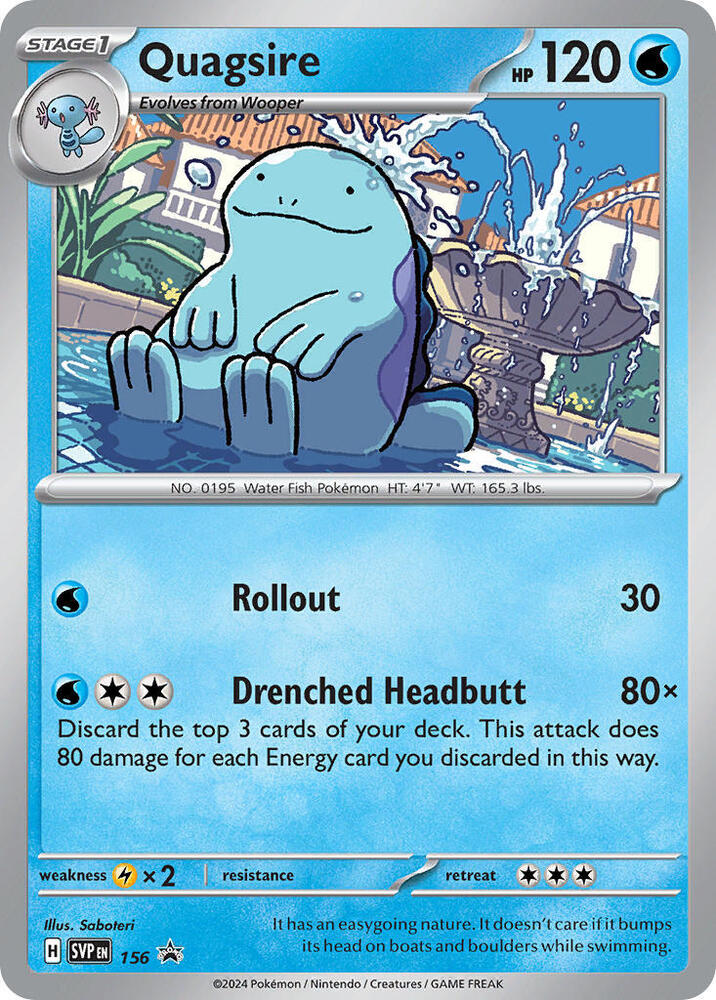 Quagsire 156 (SV: Scarlet & Violet Promo Cards)  - Holofoil | Good Games Adelaide SA