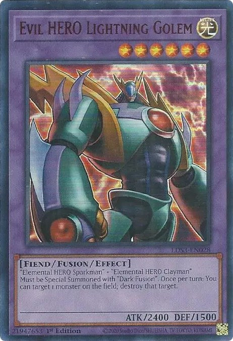 Evil HERO Lightning Golem (Red) [LDS3-EN028] Ultra Rare | Good Games Adelaide SA