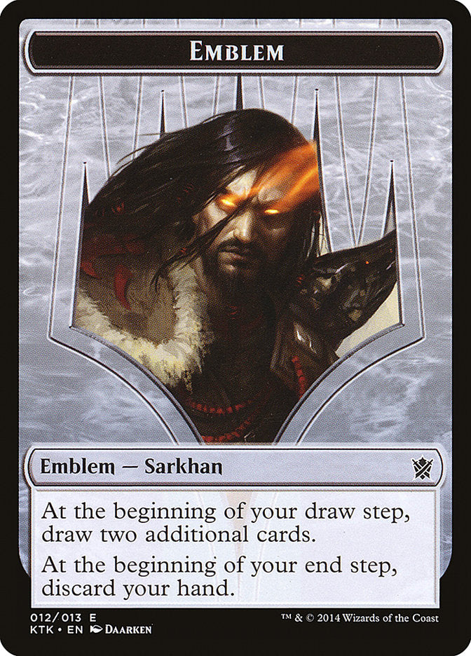 Emblem - Sarkhan, the Dragonspeaker [Khans of Tarkir Tokens] | Good Games Adelaide SA