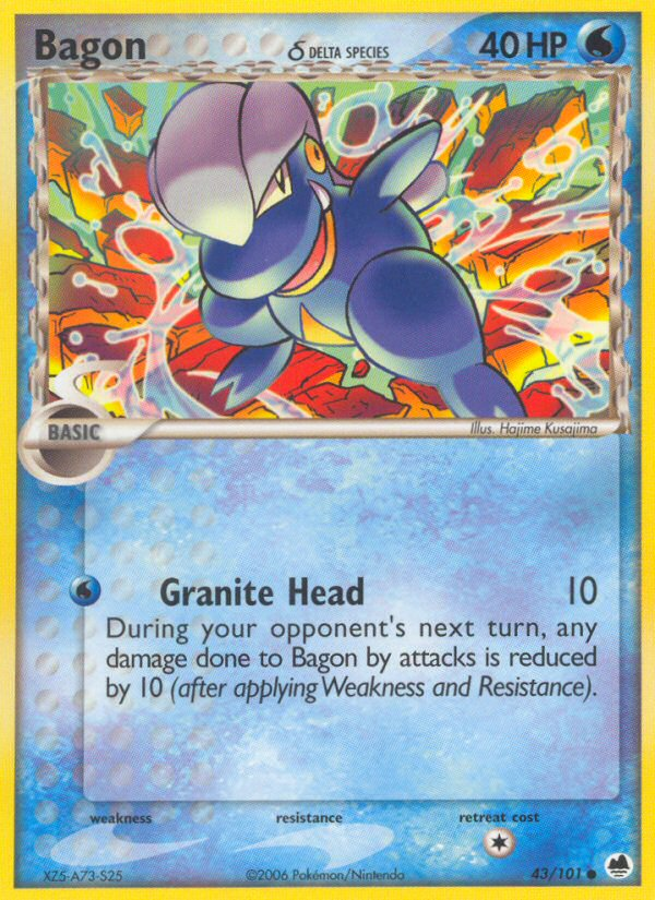 Bagon (43/101) (Delta Species) [EX: Dragon Frontiers] | Good Games Adelaide SA