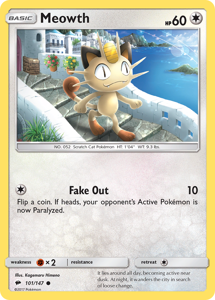 Meowth (101/147) [Sun & Moon: Burning Shadows] | Good Games Adelaide SA