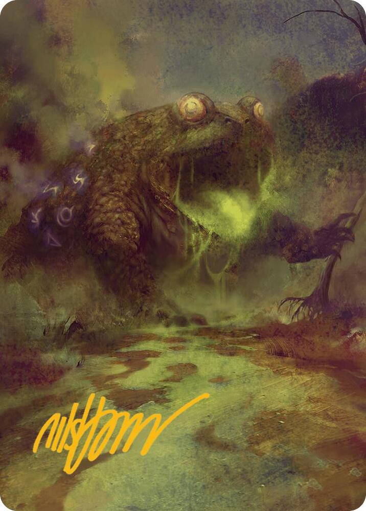 The Gitrog Monster Art Card Gold Stamped Signature 52 (Art Series: Bloomburrow)  | Good Games Adelaide SA