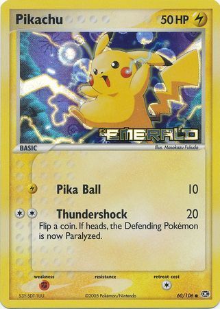Pikachu (60/106) (Stamped) [EX: Emerald] | Good Games Adelaide SA