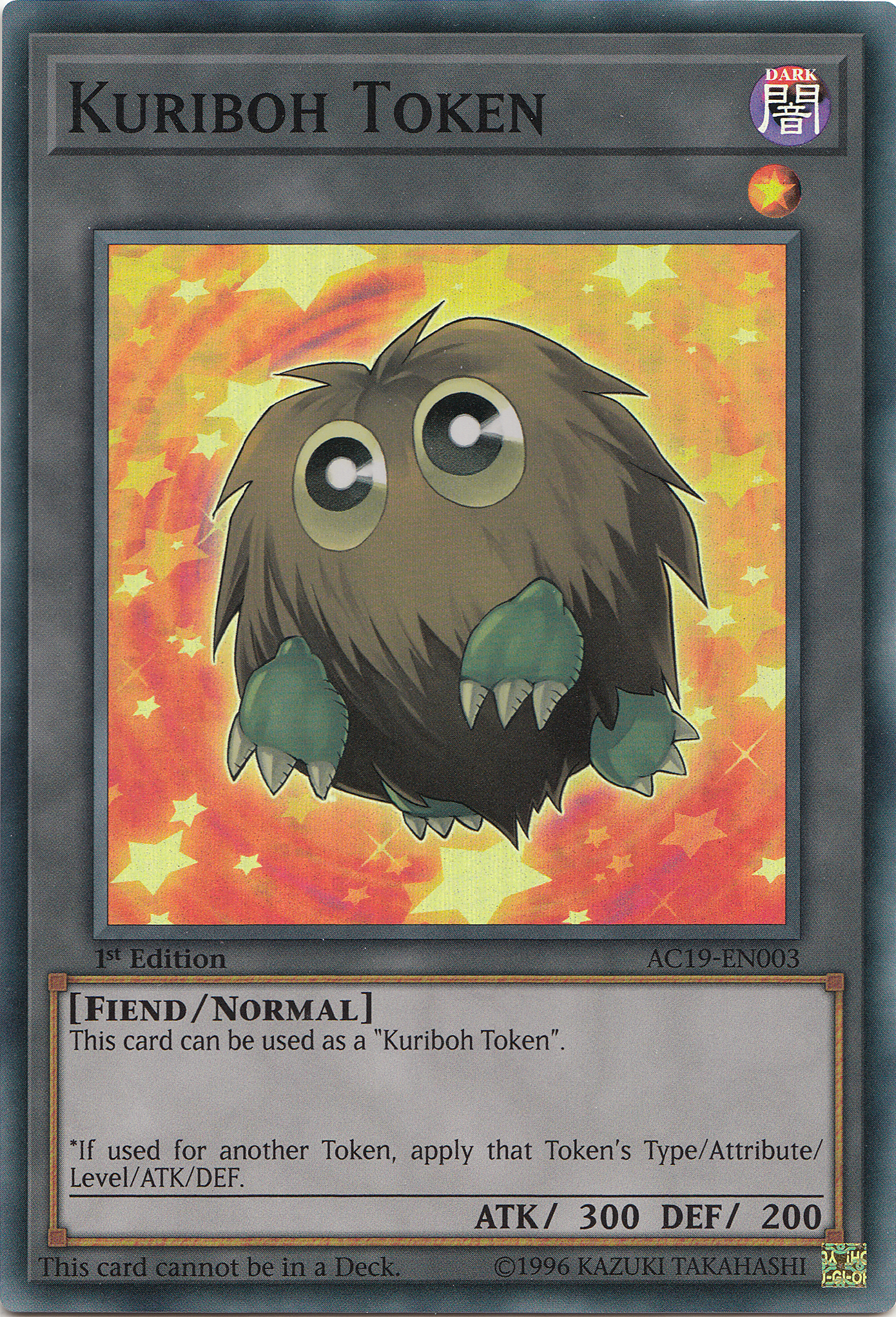 Kuriboh Token [AC19-EN003] Super Rare | Good Games Adelaide SA