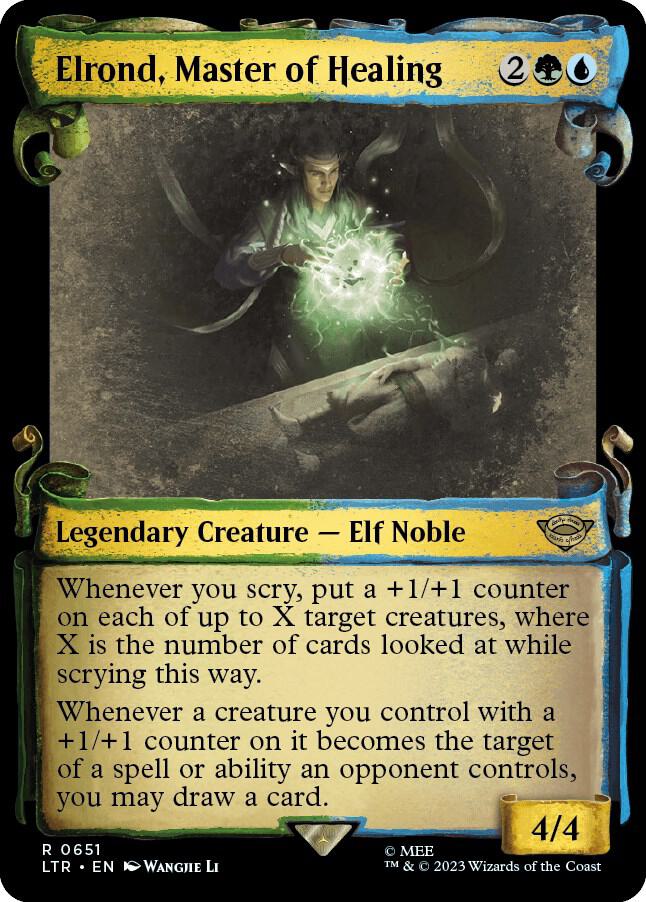 Elrond, Master of Healing 651 (Universes Beyond: The Lord of the Rings: Tales of Middle-earth)  - Showcase Scroll Foil | Good Games Adelaide SA