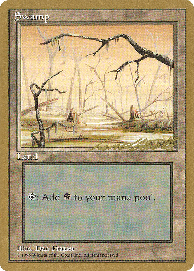 Swamp (ll370) (Leon Lindback) [Pro Tour Collector Set] | Good Games Adelaide SA
