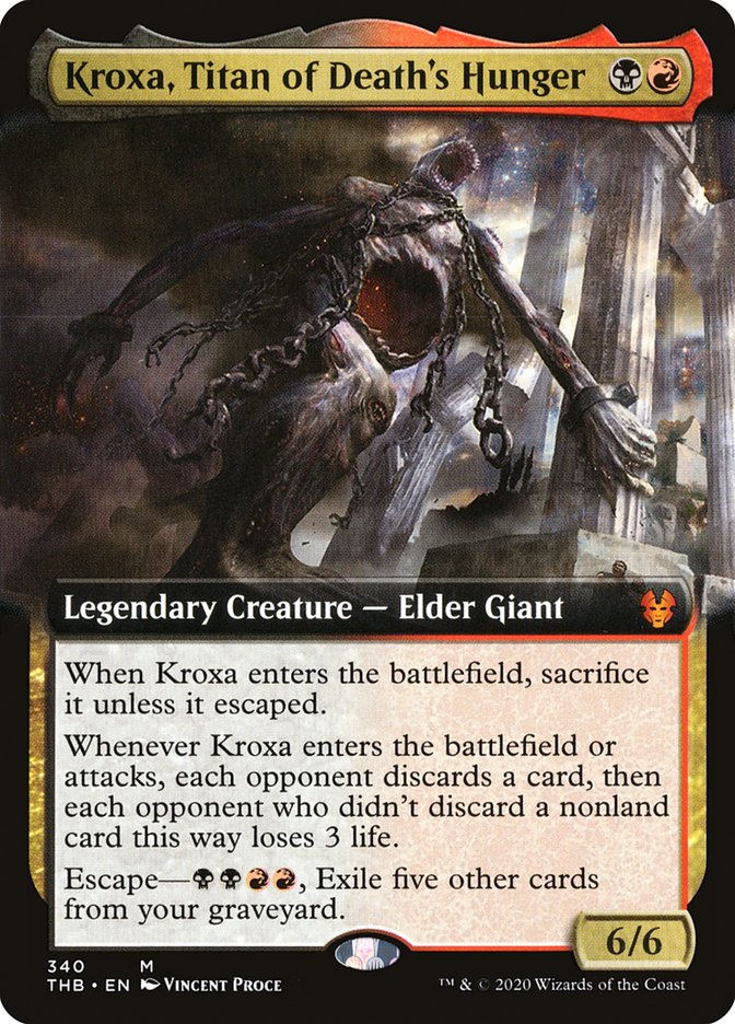 Kroxa, Titan of Death's Hunger (Extended Art) [Theros Beyond Death] | Good Games Adelaide SA