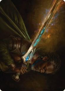 Anduril Flame of the West Art Card 28 (Art Series: Universes Beyond: The Lord of the Rings: Tales of Middle-earth)  | Good Games Adelaide SA