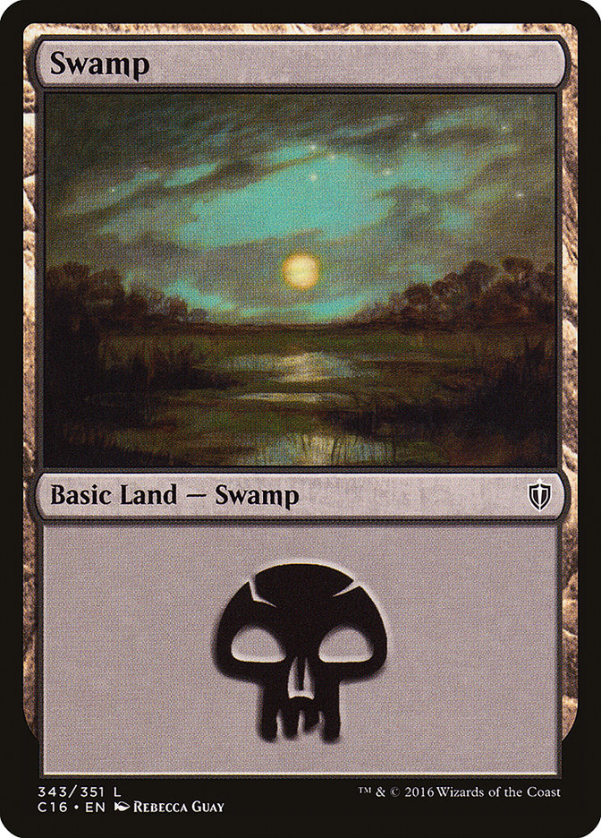 Swamp (343) [Commander 2016] | Good Games Adelaide SA