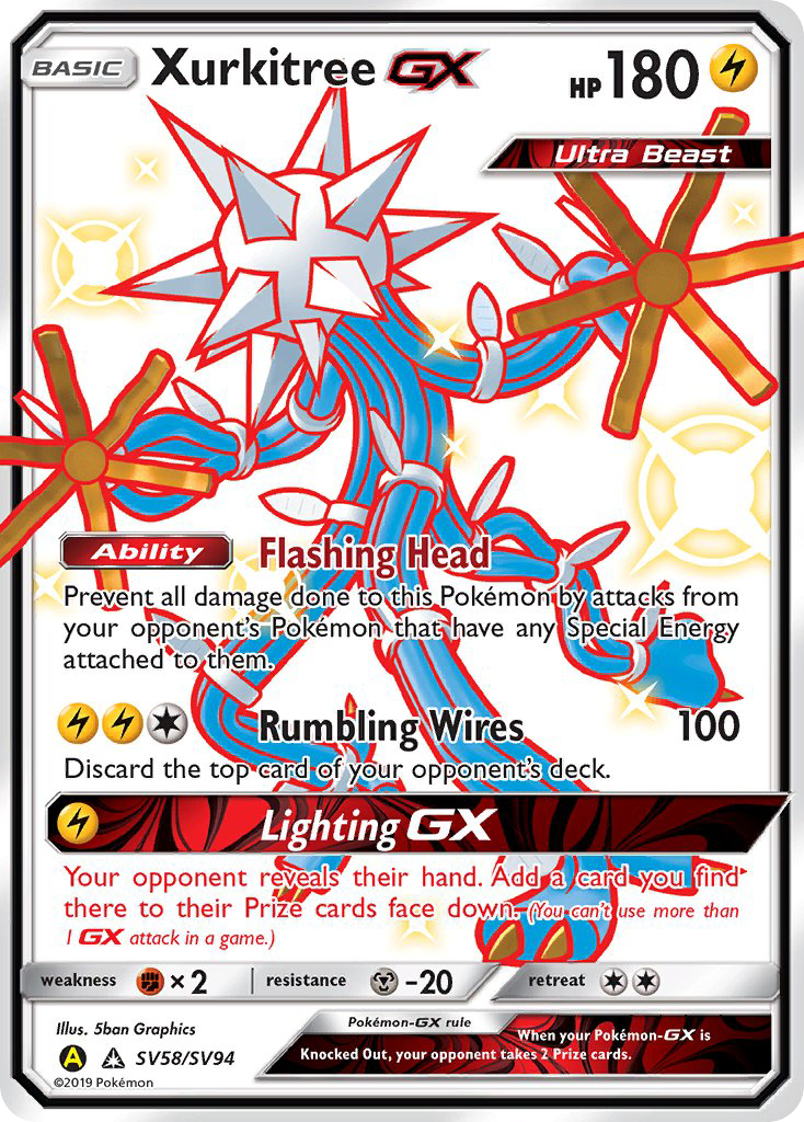 Xurkitree GX (SV58/SV94) [Sun & Moon: Hidden Fates - Shiny Vault] | Good Games Adelaide SA