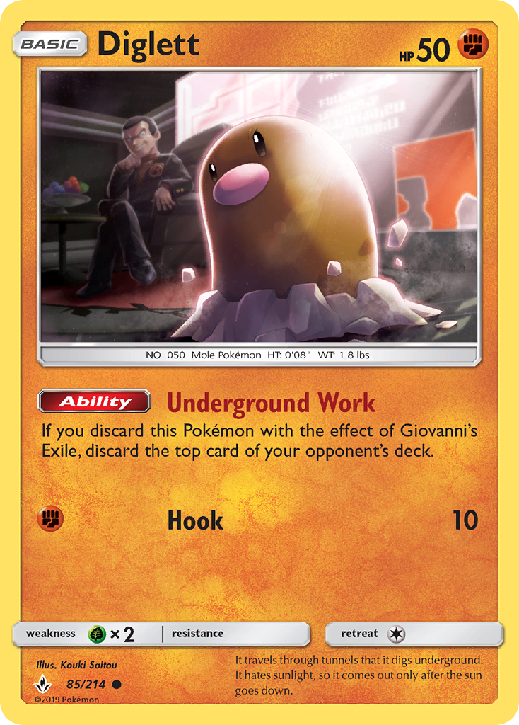 Diglett (85/214) [Sun & Moon: Unbroken Bonds] | Good Games Adelaide SA