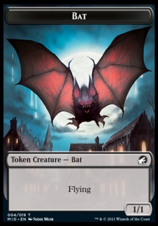 Bat Token [Innistrad: Midnight Hunt Tokens] | Good Games Adelaide SA