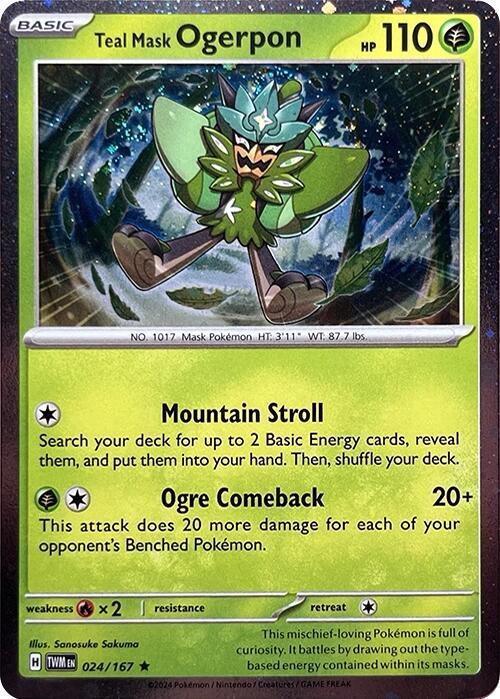 Teal Mask Ogerpon Cosmos Holo 024/167 (Miscellaneous Cards & Products)  - Holofoil | Good Games Adelaide SA