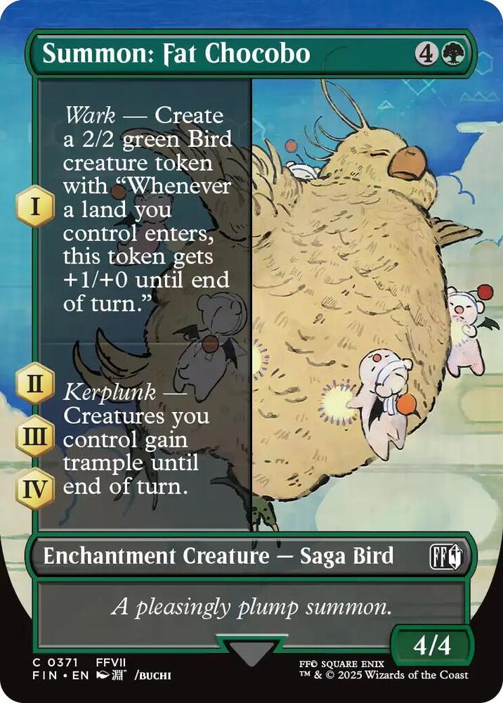 Summon: Fat Chocobo 371/309 (FINAL FANTASY)  - Borderless Foil | Good Games Adelaide SA