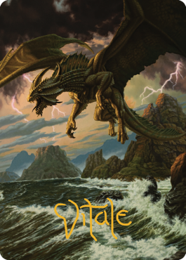 Ancient Bronze Dragon Art Card (03) (Gold-Stamped Signature) [Commander Legends: Battle for Baldur's Gate Art Series] | Good Games Adelaide SA