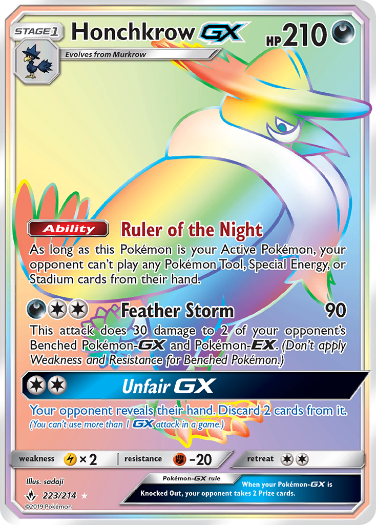 Honchkrow GX (223/214) [Sun & Moon: Unbroken Bonds] | Good Games Adelaide SA
