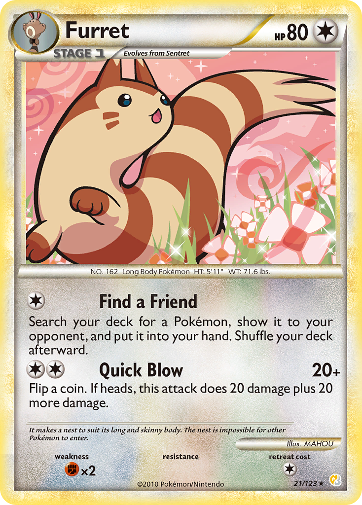 Furret (21/123) [HeartGold & SoulSilver: Base Set] | Good Games Adelaide SA