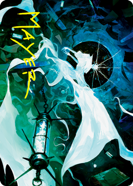 Thirst for Discovery Art Card (Gold-Stamped Signature) [Innistrad: Crimson Vow Art Series] | Good Games Adelaide SA