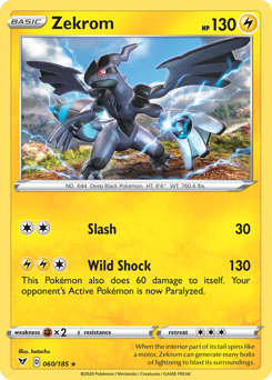Zekrom (060/185) [Sword & Shield: Vivid Voltage] | Good Games Adelaide SA