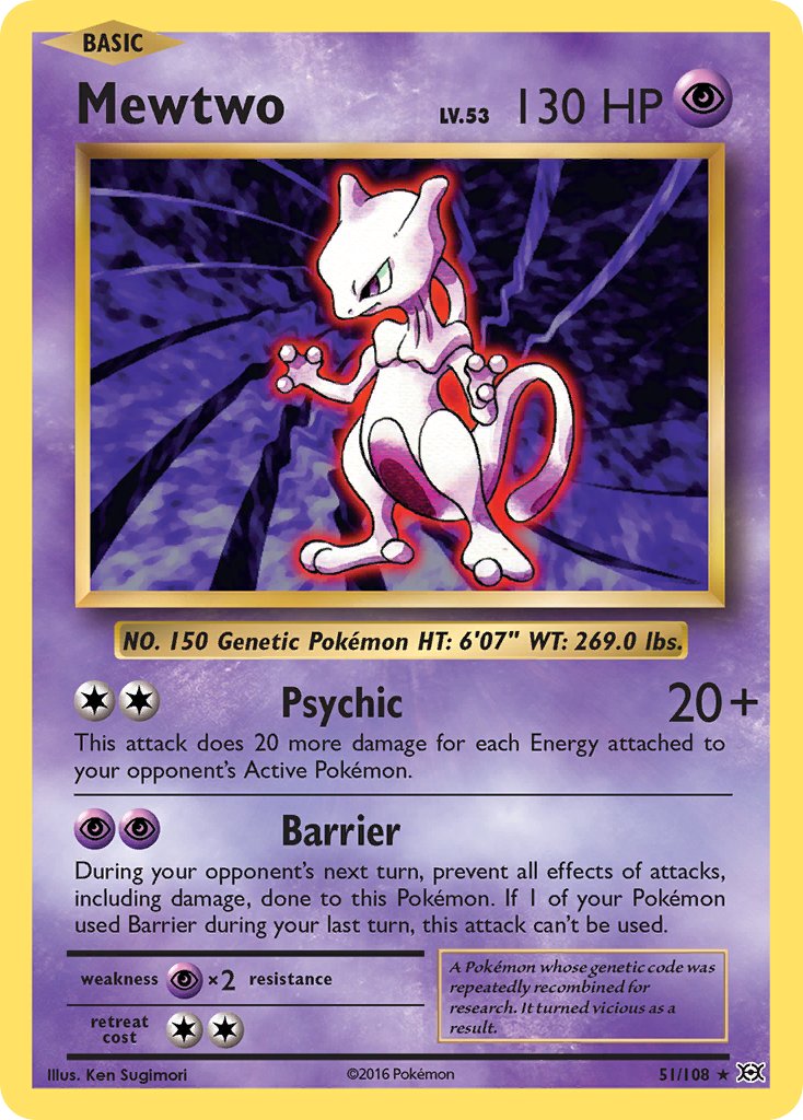 Mewtwo (51/108) (Theme Deck Exclusive) [XY: Evolutions] | Good Games Adelaide SA