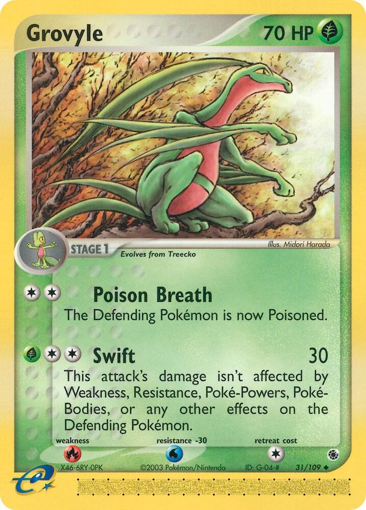 Grovyle  31/109 (Ruby and Sapphire)  | Good Games Adelaide SA