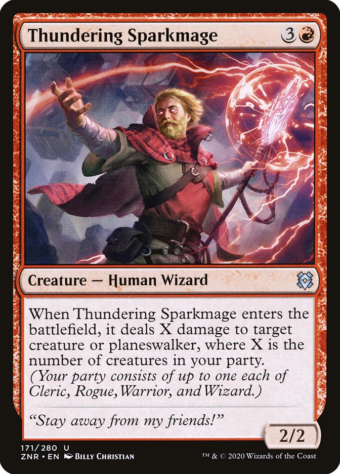 Thundering Sparkmage 171 (Zendikar Rising)  - Foil | Good Games Adelaide SA