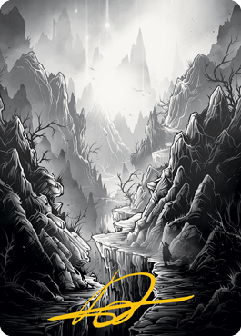 Mountain Art Card (Gold-Stamped Signature) [Innistrad: Midnight Hunt Art Series] | Good Games Adelaide SA