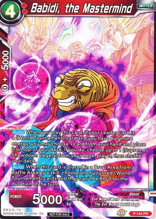 Babidi, the Mastermind (Power Booster) (P-144) [Promotion Cards] | Good Games Adelaide SA