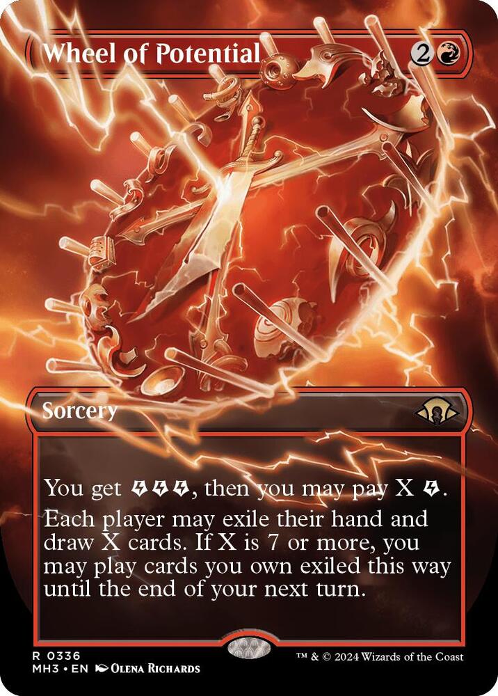 Wheel of Potential 336/319 (Modern Horizons 3)  - Borderless Foil | Good Games Adelaide SA