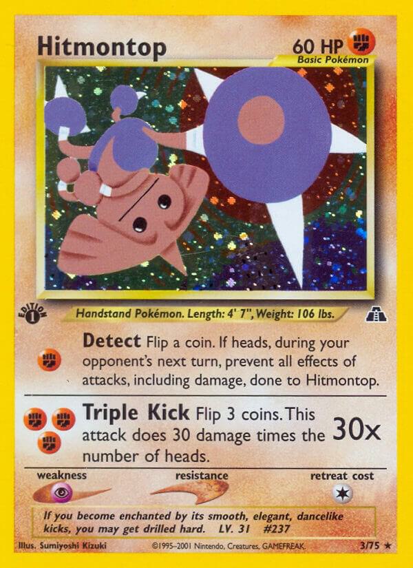 Hitmontop  03/75 (Neo Discovery)  - 1st Edition Holofoil | Good Games Adelaide SA