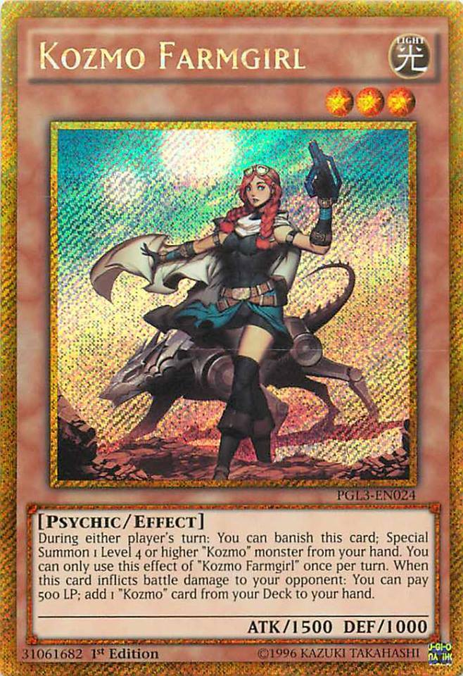 Kozmo Farmgirl [PGL3-EN024] Gold Secret Rare | Good Games Adelaide SA