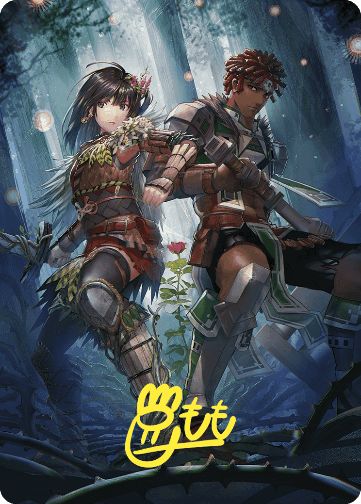 Defense of the Heart Art Card (Gold-Stamped Signature) [Wilds of Eldraine Art Series] | Good Games Adelaide SA