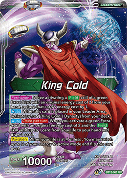 King Cold // King Cold, Ruler of the Galactic Dynasty (Uncommon) [BT13-061] | Good Games Adelaide SA