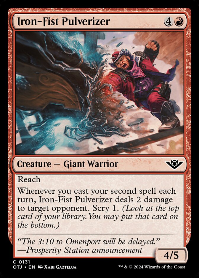 Iron-Fist Pulverizer 131/286 (Outlaws of Thunder Junction)  - Foil | Good Games Adelaide SA