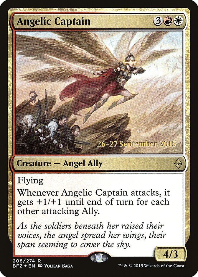 Angelic Captain [Battle for Zendikar Promos] | Good Games Adelaide SA